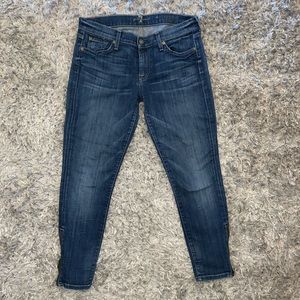 7 For All Mankind the cropped skinny size 28